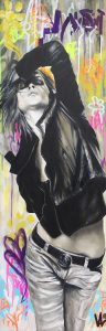 FROM THE FASHION WEEK- Acrylique sur toile, 120x40 cm